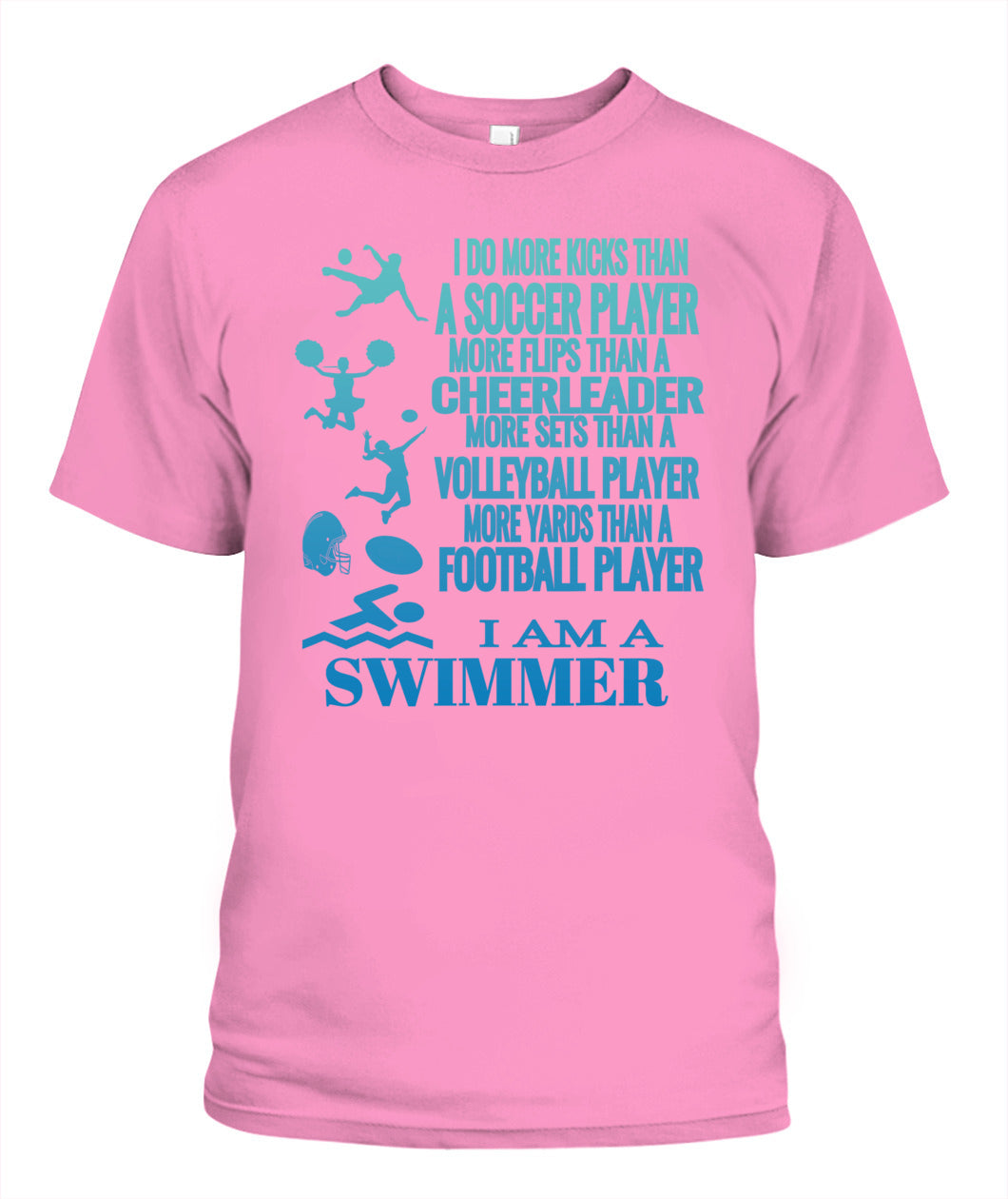 Swimming DALSWI003 | Unisex Soft Cotton T-Shirt