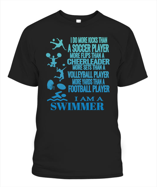 Swimming DALSWI003 | Unisex Soft Cotton T-Shirt