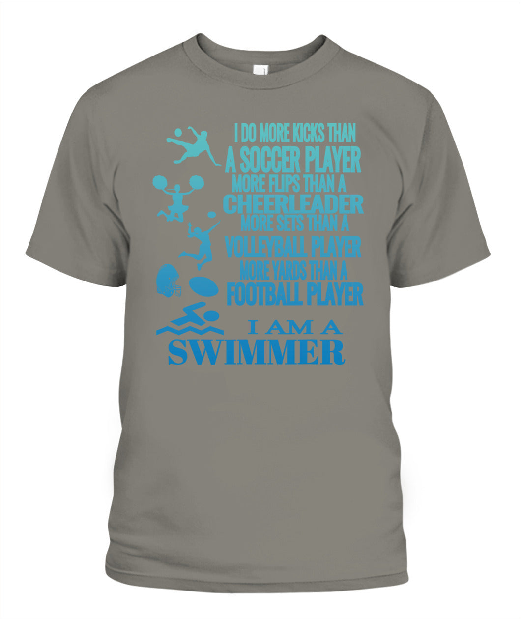 Swimming DALSWI003 | Unisex Soft Cotton T-Shirt