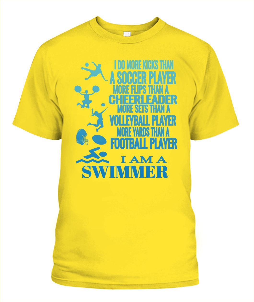 Swimming DALSWI003 | Unisex Soft Cotton T-Shirt