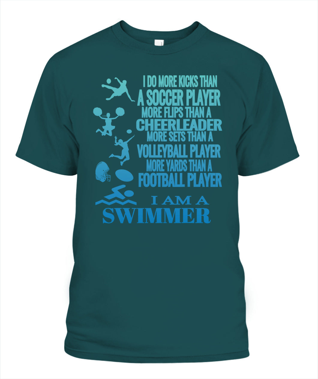 Swimming DALSWI003 | Unisex Soft Cotton T-Shirt