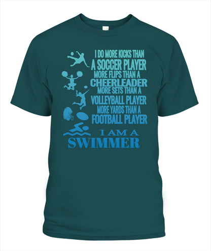 Swimming DALSWI003 | Unisex Soft Cotton T-Shirt
