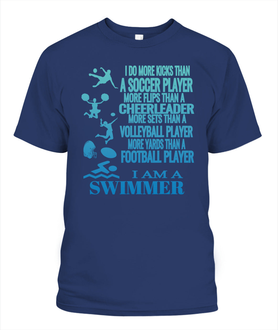 Swimming DALSWI003 | Unisex Soft Cotton T-Shirt