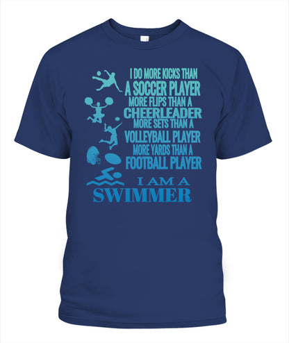 Swimming DALSWI003 | Unisex Soft Cotton T-Shirt