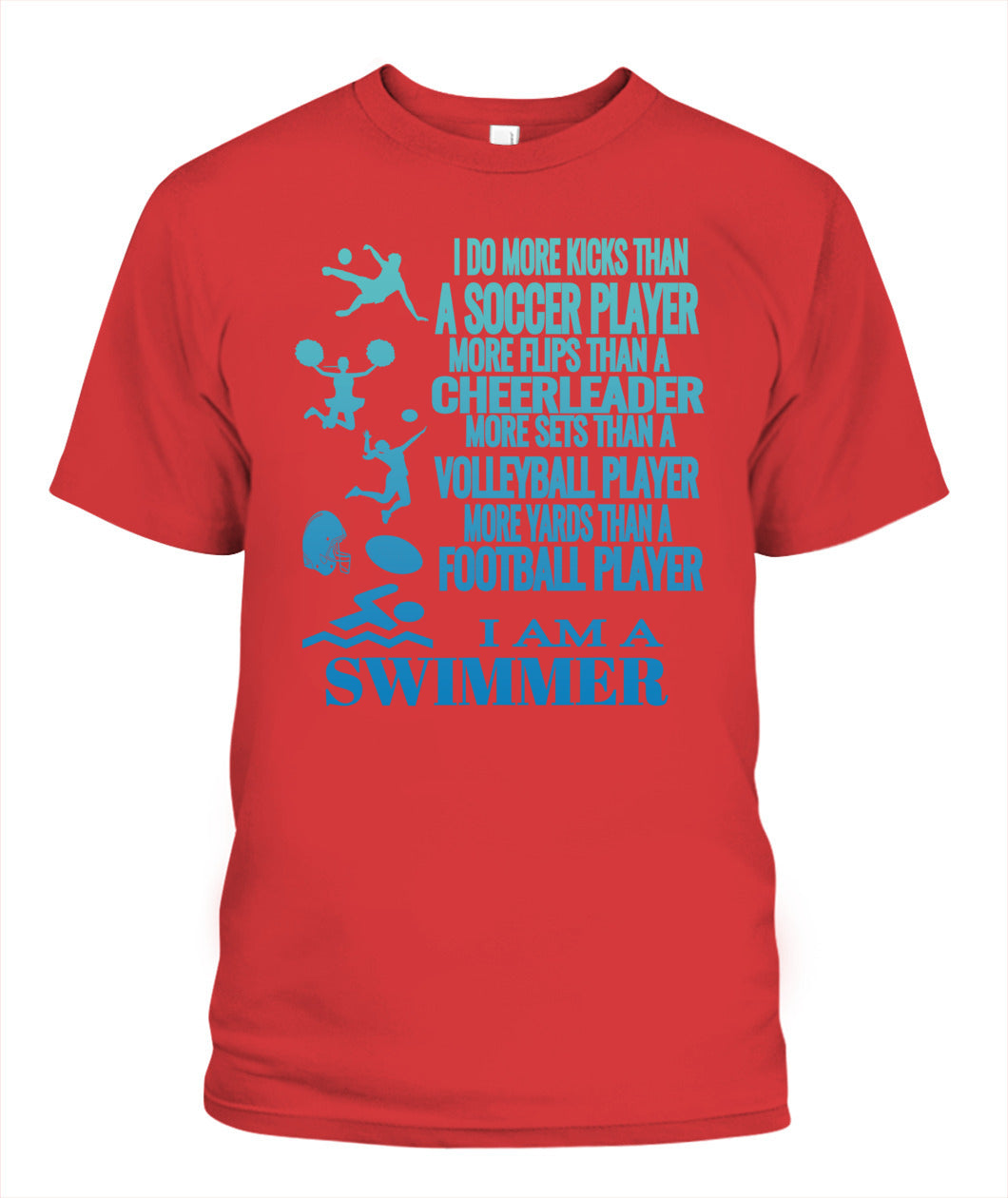 Swimming DALSWI003 | Unisex Soft Cotton T-Shirt