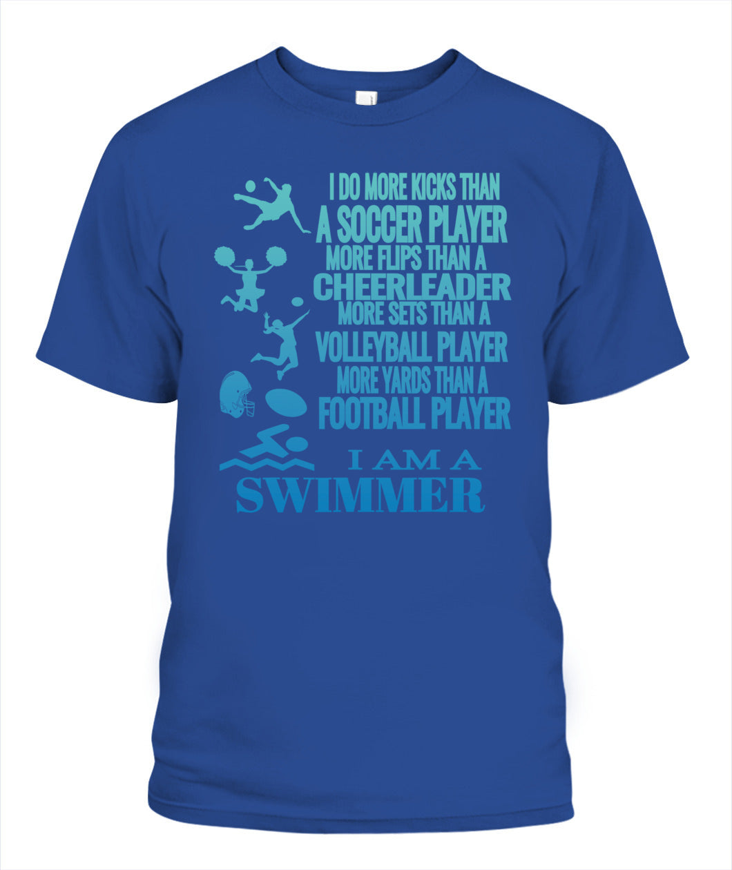 Swimming DALSWI003 | Unisex Soft Cotton T-Shirt
