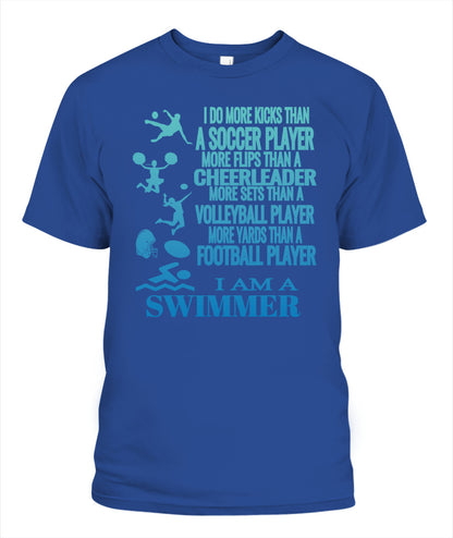 Swimming DALSWI003 | Unisex Soft Cotton T-Shirt