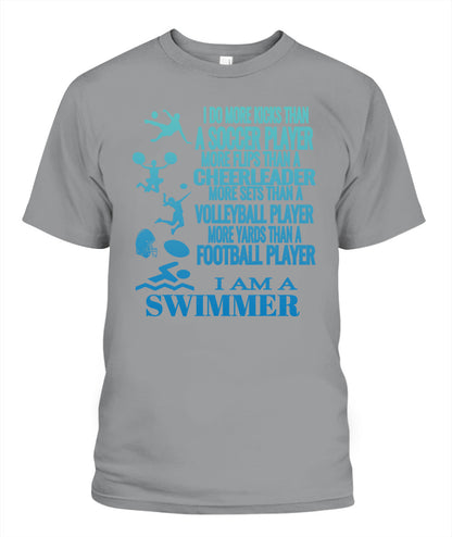Swimming DALSWI003 | Unisex Soft Cotton T-Shirt