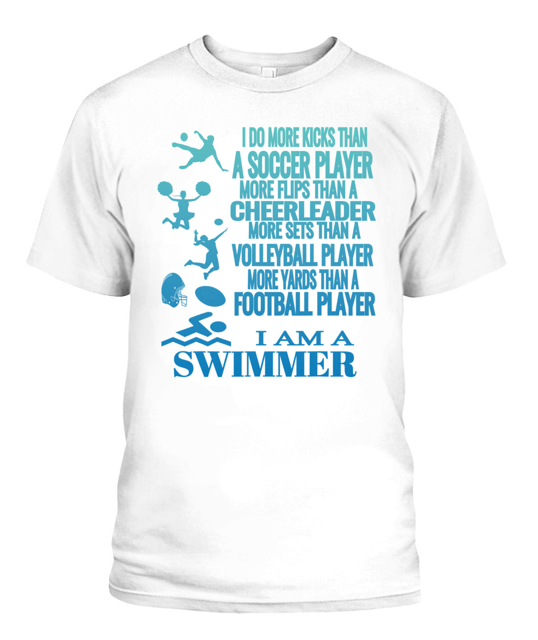 Swimming DALSWI003 | Unisex Soft Cotton T-Shirt