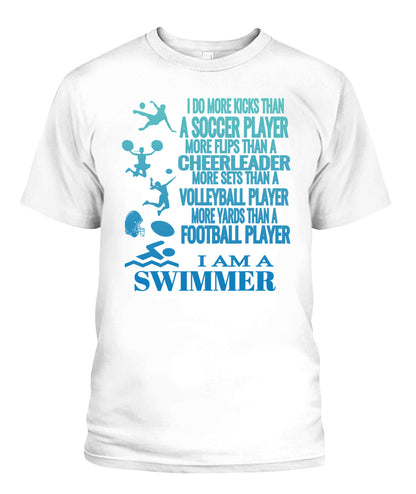 Swimming DALSWI003 | Unisex Soft Cotton T-Shirt