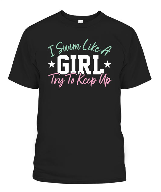 Swimming DALSWI009 | Unisex Soft Cotton T-Shirt