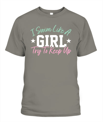 Swimming DALSWI009 | Unisex Soft Cotton T-Shirt