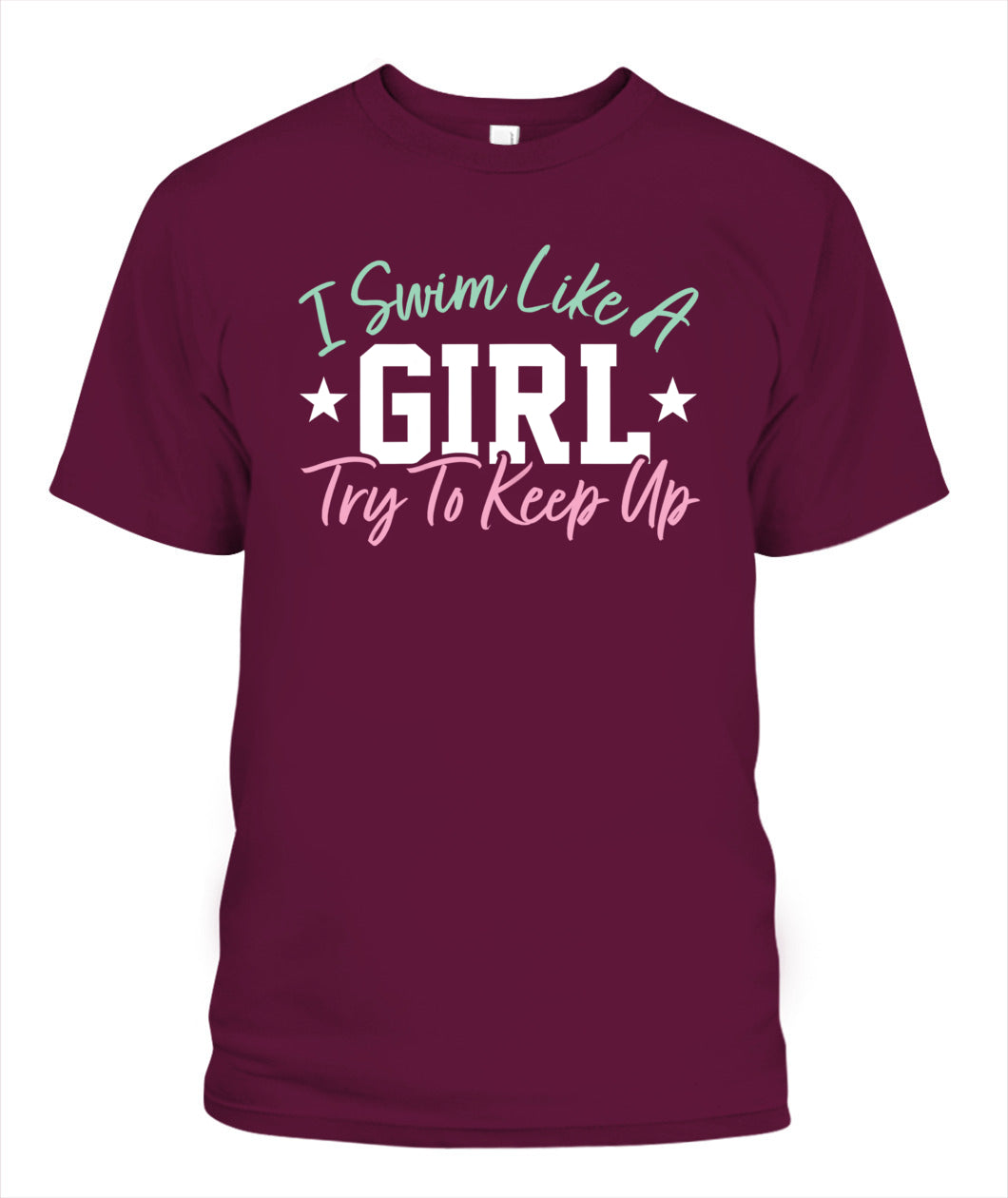 Swimming DALSWI009 | Unisex Soft Cotton T-Shirt