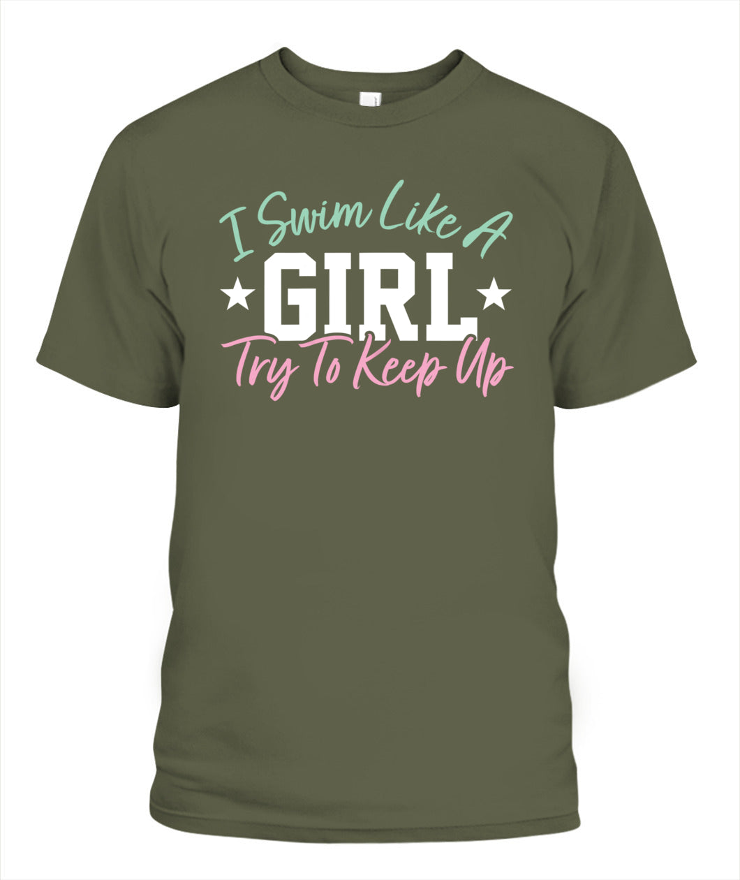 Swimming DALSWI009 | Unisex Soft Cotton T-Shirt