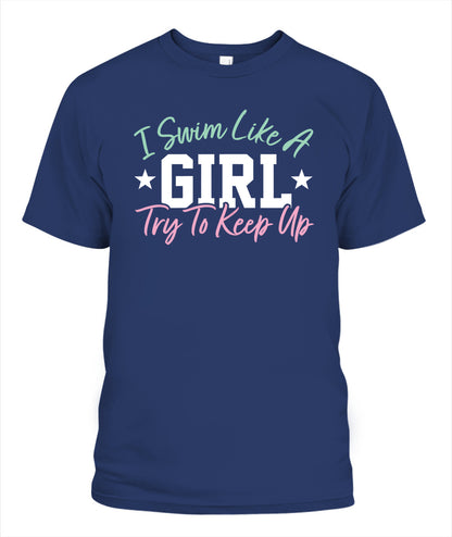 Swimming DALSWI009 | Unisex Soft Cotton T-Shirt