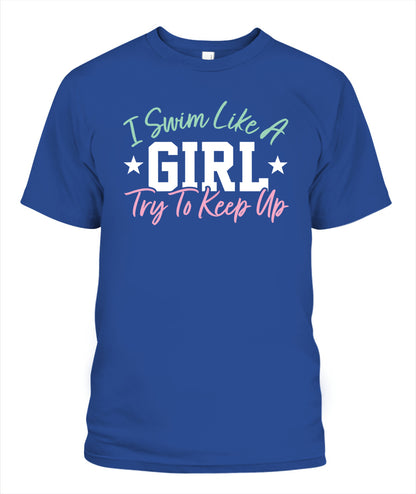 Swimming DALSWI009 | Unisex Soft Cotton T-Shirt